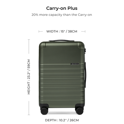 Essential Collection Suitcase Dark Olive Metallic