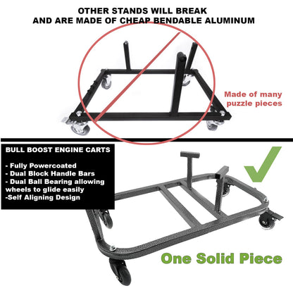 F Series F20 F22 F23 Engine Cradle Stand Cart Quick Block Handle Bars Casters