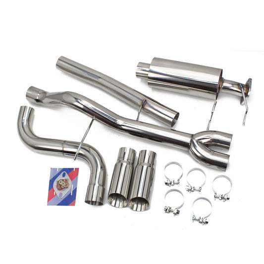 REV9 Ford Fiesta ST 1.6L 2014-19 FlowMaxx Stainless Exhaust System, 76mm Pipe