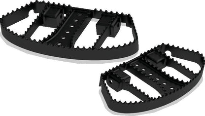 Burly Brand MX Passenger Boards - Black B13-1051B
