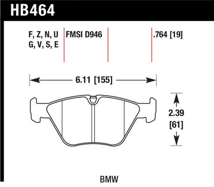 Hawk BMW 330Ci/330i/330Xi/M3/X3/Z4 DTC-70 Front Race Pads