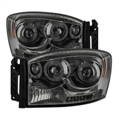 Spyder Dodge Ram 1500 06-08/Ram 2500 06-09 Projector Headlights LED Halo LED Smke PRO-YD-DR06-HL-SM 5010025