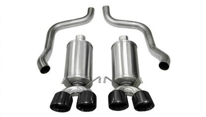Corsa Performance 05-08 Chevrolet Corvette C6 6.0L V8 Black Xtreme Axle-Back Exhaust