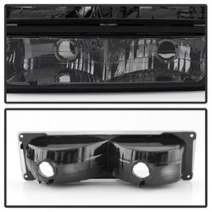SPYDER Xtune Chevy Suburban 94-98 Headlights w/ Corner & Parking Lights 8pcs Smoked HD-JH-CCK88-AM-SM-SET 5072238
