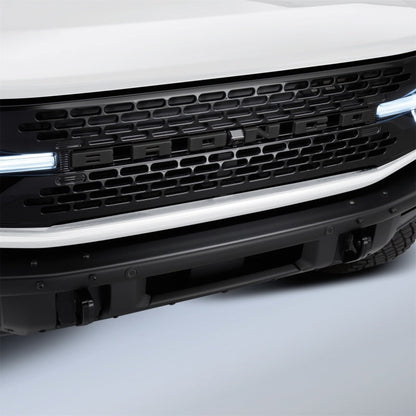 Ford Racing 2021+ Bronco Grille Lettering Overlay Kit - Black M-1447-BLMB