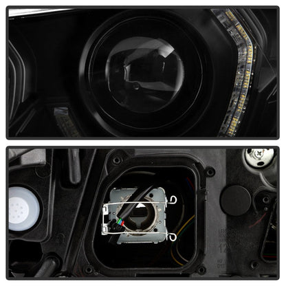 Spyder BMW 5 Series F10 11-13 Xenon/HID AFS Projector Headlights - Black PRO-YD-BMWF10HIDAFS-SEQ-BK 5088208