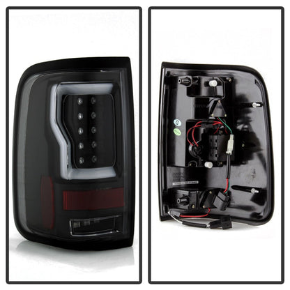 Spyder 04-08 Ford F-150 Projector Tail Lights - Light Bar DRL LED - Black ALT-YD-FF15004V2-LBLED-BK 5084170