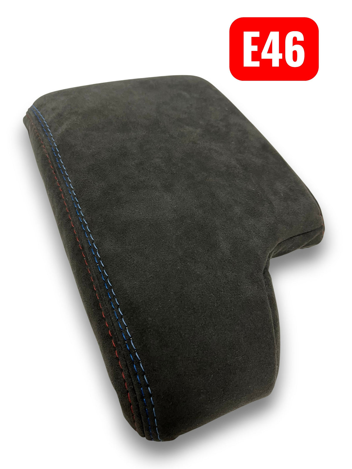 Charcoal Black Alcantara 9002 Console Armrest Cover For BMW E36 E46 1994-2006
