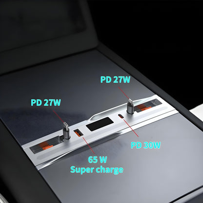 Center Console Ambient Light USB Hub for Model Y Juniper & Model 3 Highland | TESERY