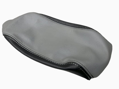 Titanium Gray & Black Leather Console Armrest Cover For 2009-2019 SUBARU FORESTER