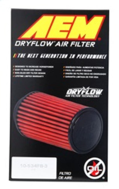 AEM Induction AEM DryFlow Conical Air Filter 5.25in Base OD / 4.75in Top OD / 7in Height 21-2047DK