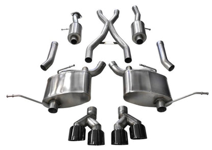 Corsa 14-21 Jeep Grand Cherokee 3.6L V6 Black Sport Cat-Back Exhaust 14984BLK
