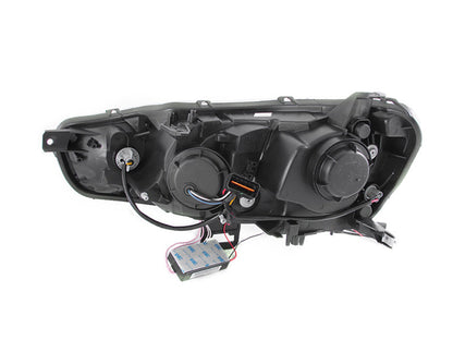 Anzo 2008-2015 Mitsubishi Lancer Projector Headlights w/ Halo Chrome (CCFL)