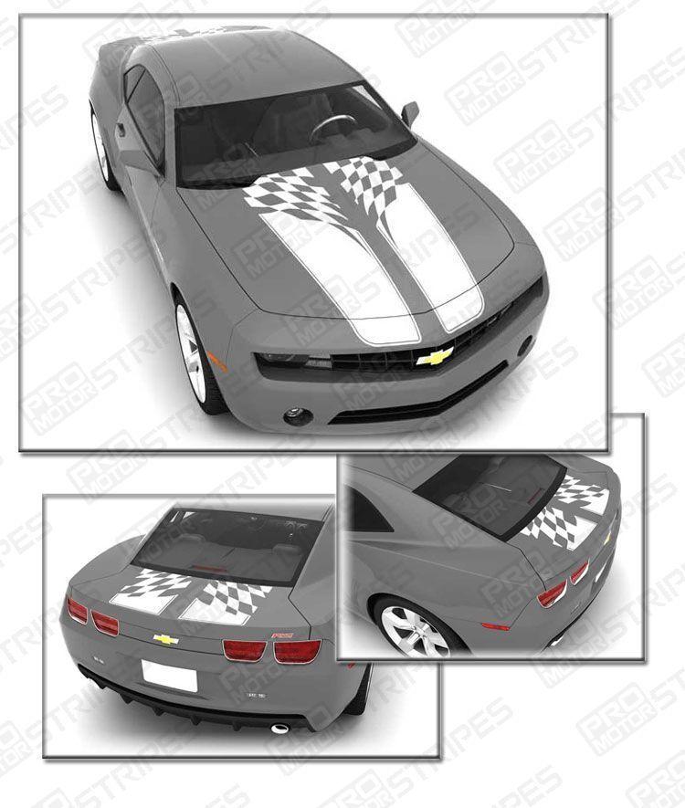 Chevrolet Camaro 2010-2015 Checkered Flag Racing Stripes