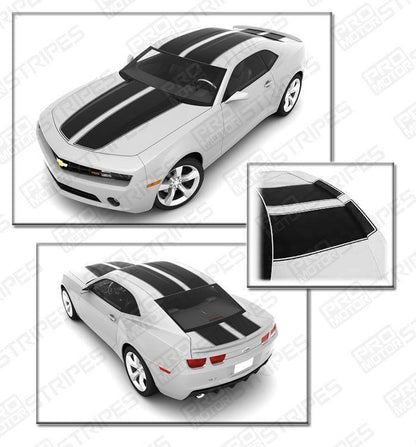 Chevrolet Camaro 2010-2015 Rally Racing Stripes Set with Roof