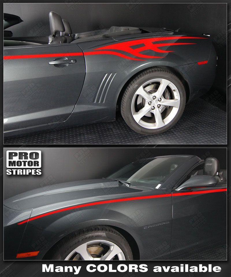 Chevrolet Camaro 2010-2024 Tribal Flame Side Stripes