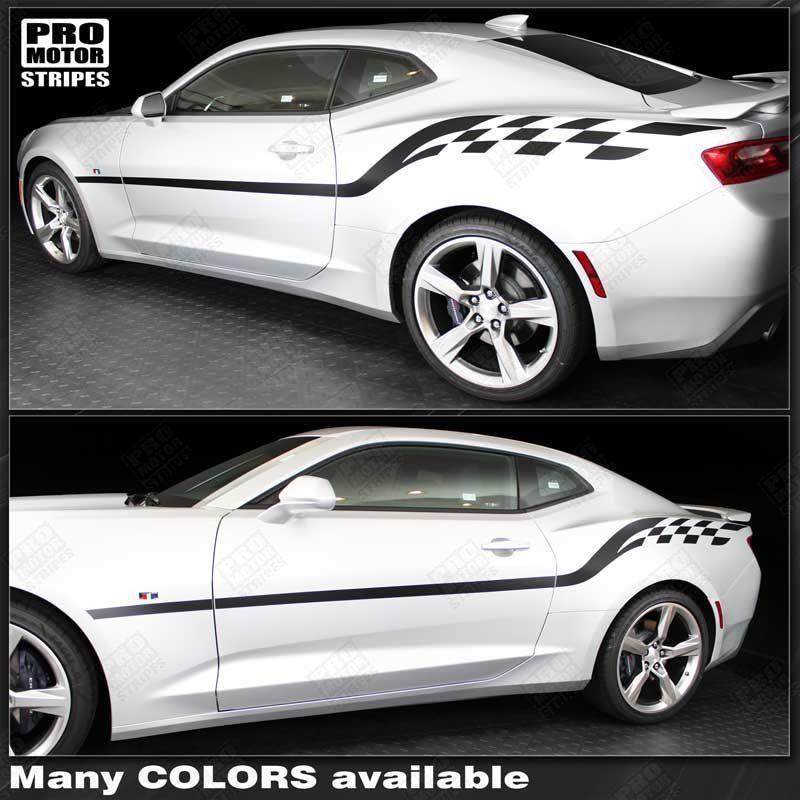 Chevrolet Camaro 2010-2024 Checkered Style Side Stripes