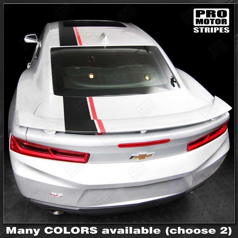 Chevrolet Camaro 2016-2024 (RS, LT) Top Offset Stripes Hood, Roof & Rear