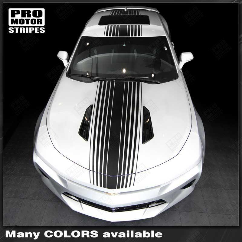 Chevrolet Camaro 2010-2024 Top Strobe Stripes Hood, Roof & Rear