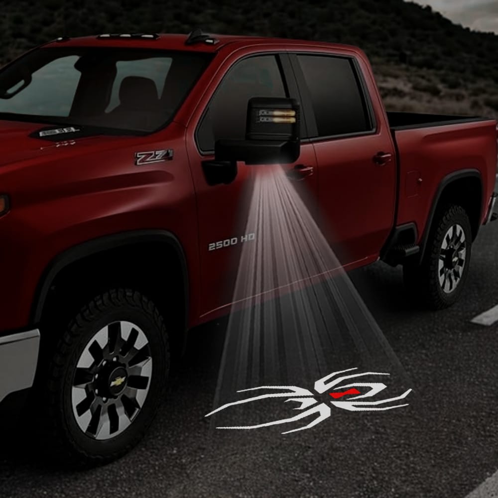 Chevrolet Cheyenne 4th Gen Premium Under Side Wing Mirror Projector Puddle Lights Various Designs 2015-2026