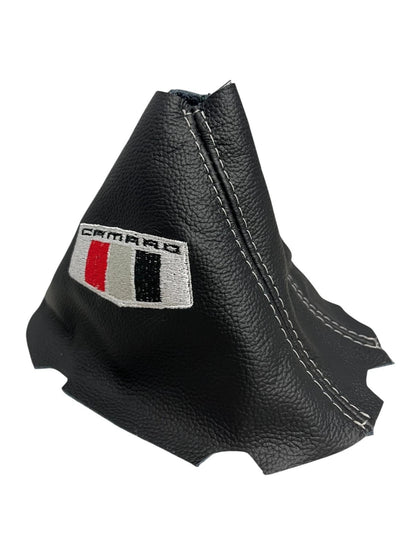 For Chevy Camaro SS 2016-2024 Custom Embroidery Genuine Leather Shift Boot Cover