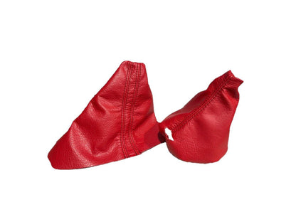 For 1997-2004 Chevy Corvette C5 Torch Red Leather Steering Wheel Door Handle E-Brake & Shift Boot Cover
