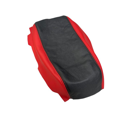 Torch Red & Black Leather Console Armrest Cover For Chevy Corvette C5 1997-2004