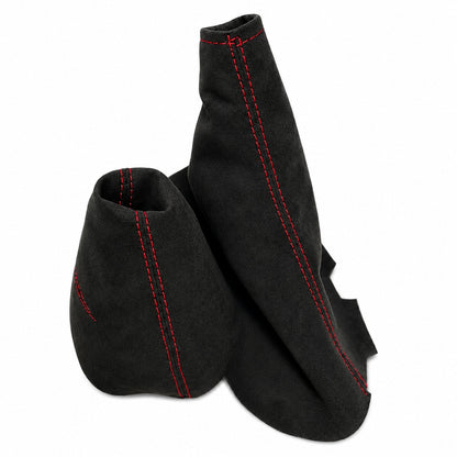 For Chevrolet Corvette C6 Black Alcantara Console Lid Shift & Parking Brake Boot Cover