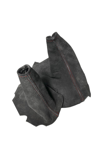 For Chevy Corvette C6 2005-2013 Genuine Suede MANUAL Parking Brake & Shift Boot Cover
