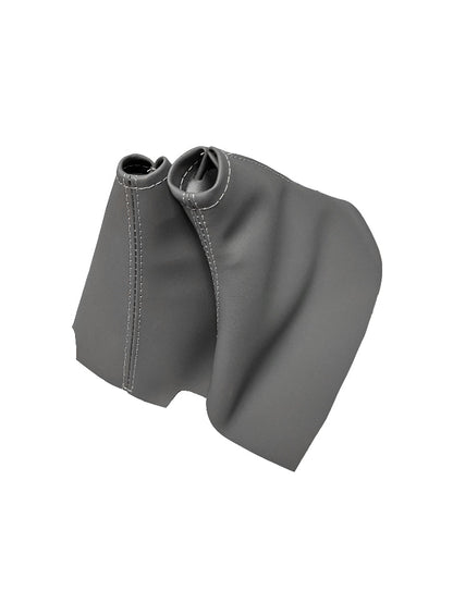 Titanium Gray Leather Handbrake & Shift Boot Cover Compatible With 2005-2013 Chevy Corvette C6