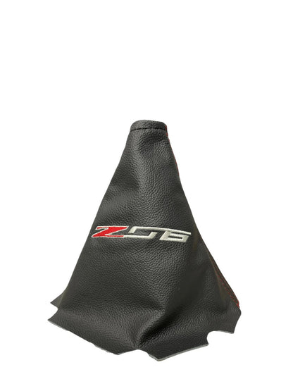 New Embroidery Leather/Suede Manual Shift Boot Cover For Chevy Corvette C6 Z06 2005-2013