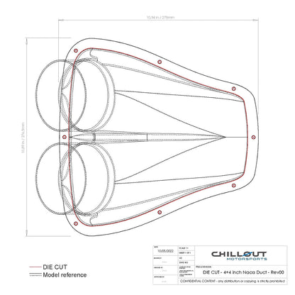 Chillout Systems 4" Carbon Fiber NACA Duct (Dual)