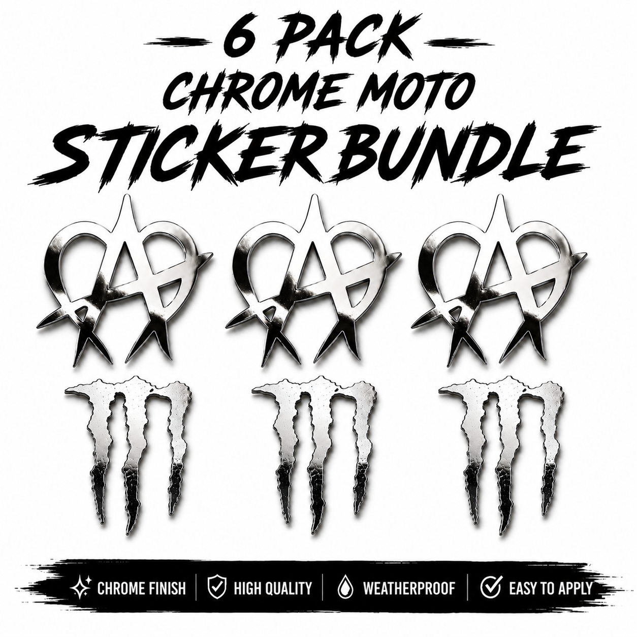 Moto-Sticker Bundle (CHROME)