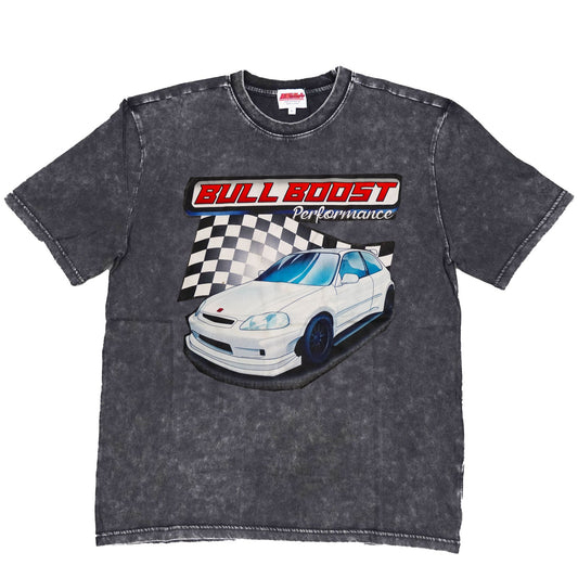 Vintage Acid Wash 250GSM Honda Civic EK Hatch Heavy Cotton Pre Shrunk T Shirt