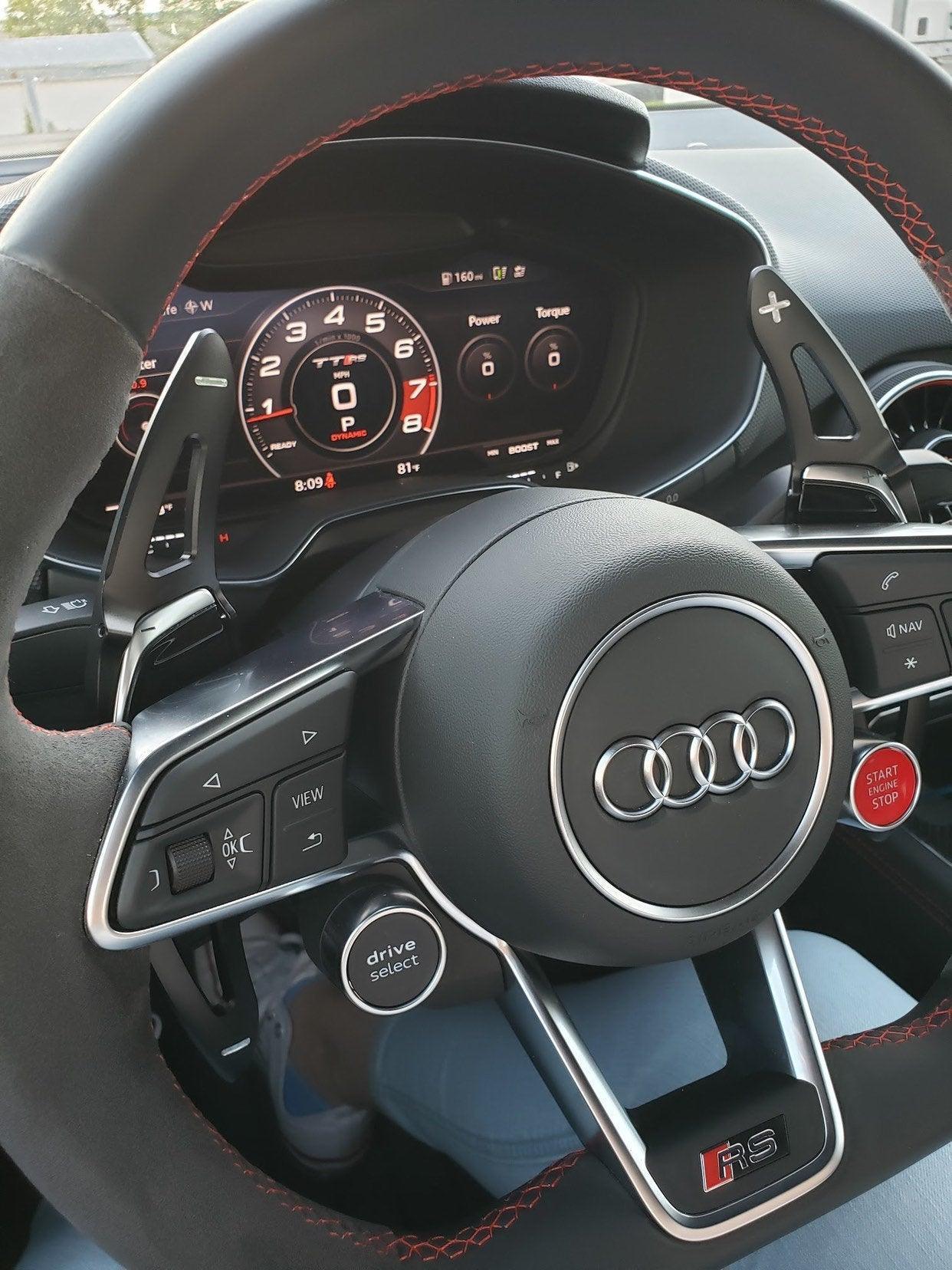 CNC Audi DSG Shifter Paddle Extensions - 17 R8 V10+ RS3 TTRS RS5