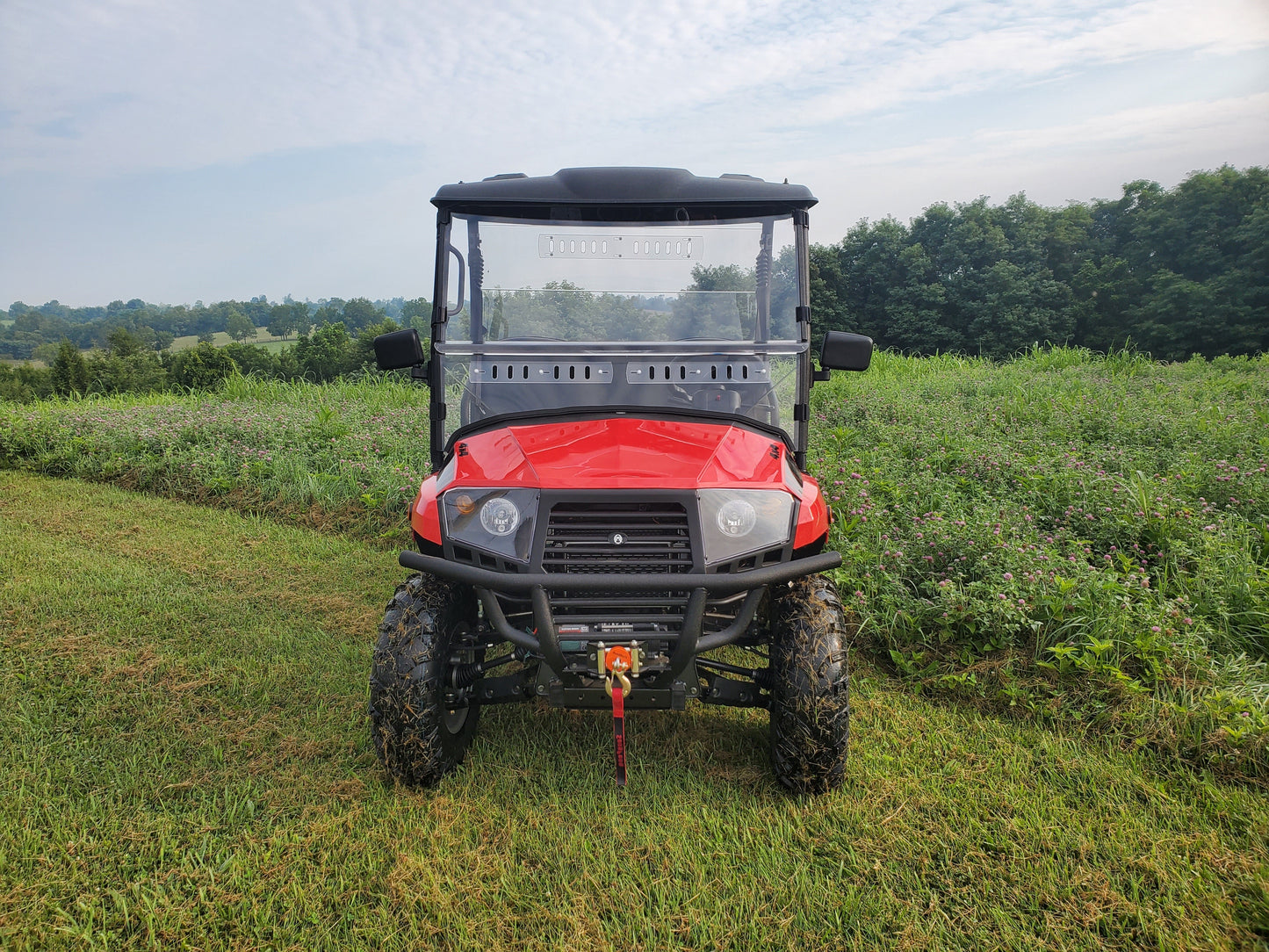 Coleman UT400/HiSun HS 400 - 2 Pc Windshield w/Clamp, Hard Coat and Vent Options