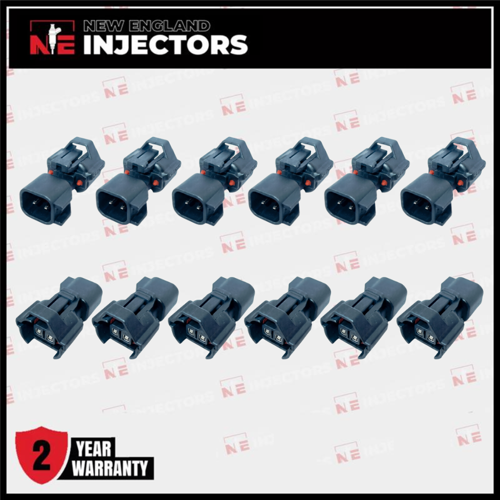 Denso Female To EV6/EV14 Male Fuel Injector Connector Adapters Set of 12