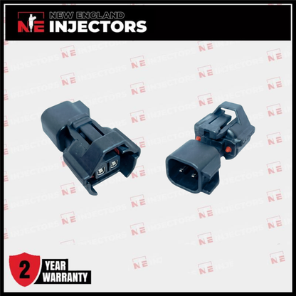 Denso Female To EV6/EV14 Male Fuel Injector Connector Adapters Set of 2
