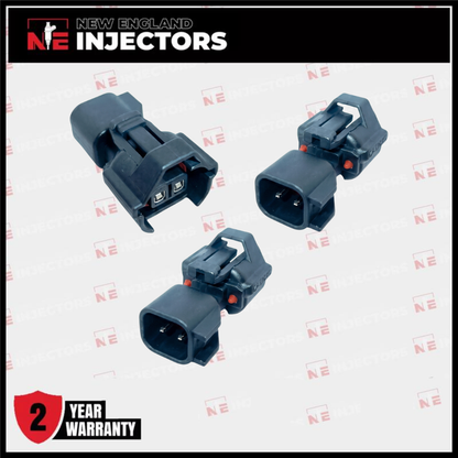 Denso Female To EV6/EV14 Male Fuel Injector Connector Adapters Set of 3