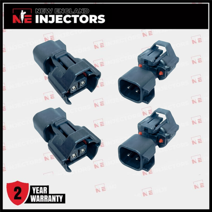 Denso Female To EV6/EV14 Male Fuel Injector Connector Adapters Set of 4