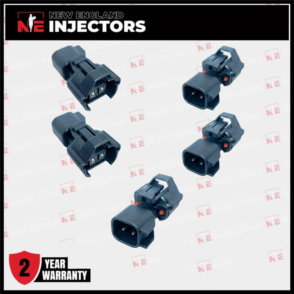Denso Female To EV6/EV14 Male Fuel Injector Connector Adapters Set of 5