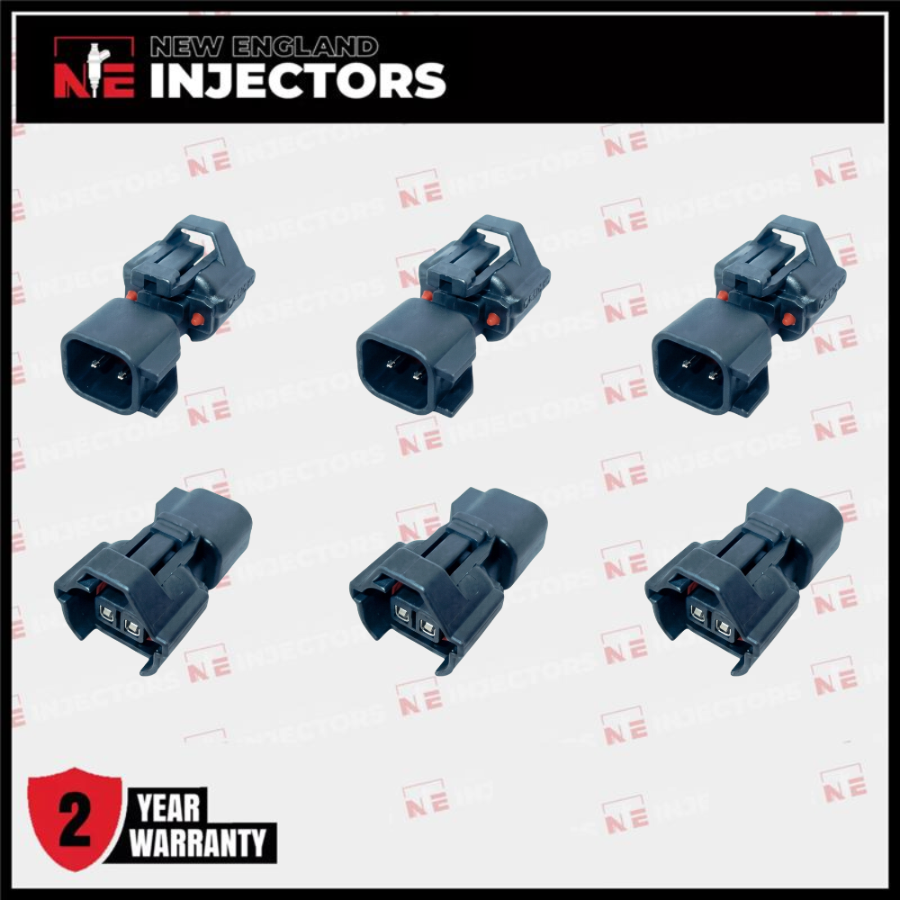 Denso Female To EV6/EV14 Male Fuel Injector Connector Adapters Set of 6