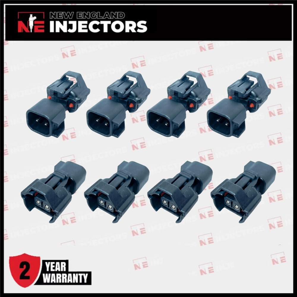 Denso Female To EV6/EV14 Male Fuel Injector Connector Adapters Set of 8