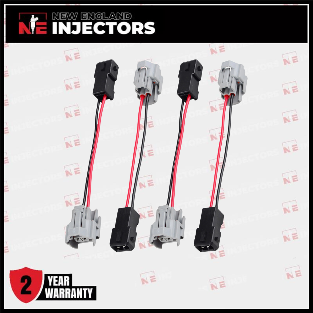 Injector Adapter Connectors For Denso Female to EV1 For Bosch Male Set of 4
