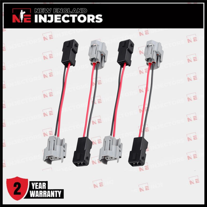 Injector Adapter Connectors For Denso Female to EV1 For Bosch Male Set of 4