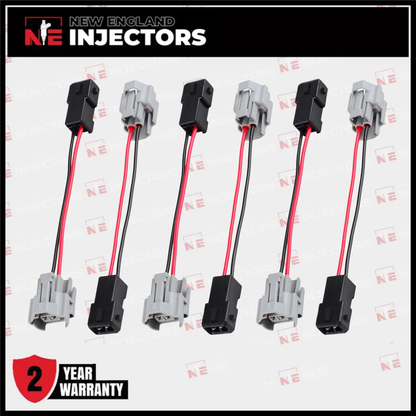 Injector Adapter Connectors For Denso Female to EV1 For Bosch Male Set of 6
