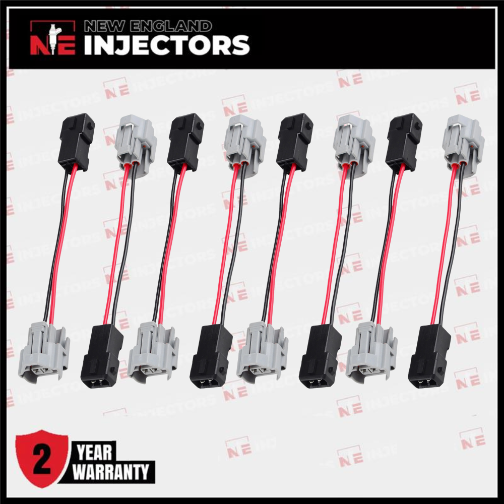 Injector Adapter Connectors For Denso Female to EV1 For Bosch Male Set of 8