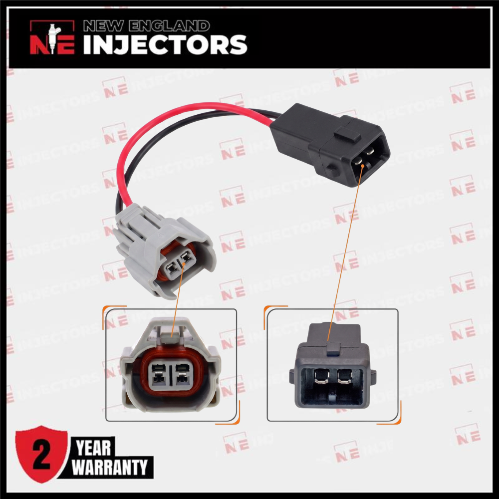 Injector Adapter Connectors For Denso Female to EV1 For Bosch Male Set of 6