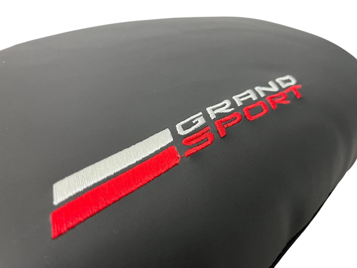 Embroidery Vinyl Console Armrest Cover Compatible With Chevy Corvette C7 2017 2018 2019