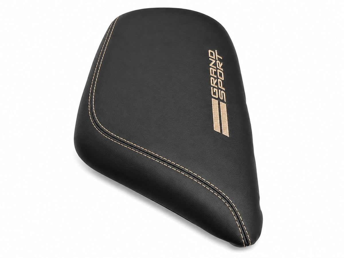Embroidery Vinyl Console Armrest Cover Compatible With Chevy Corvette C7 2017 2018 2019